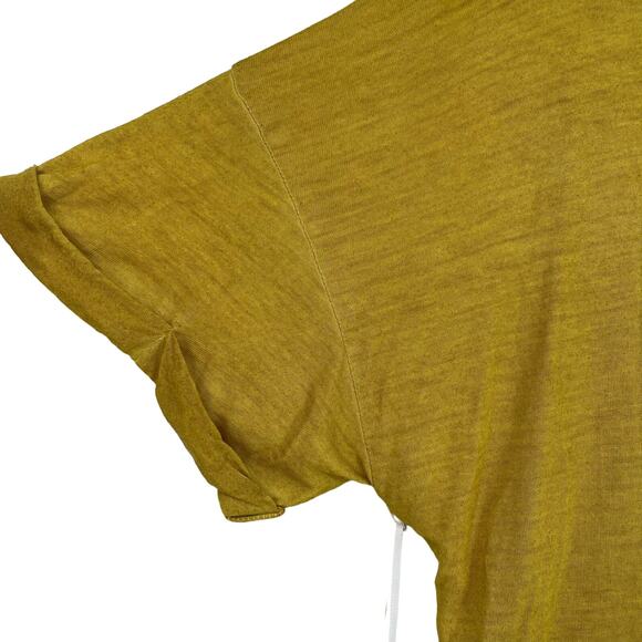 Young Fabulous & Broke Mustard Yellow Linen Top Medium NWT - Picture 4 of 9